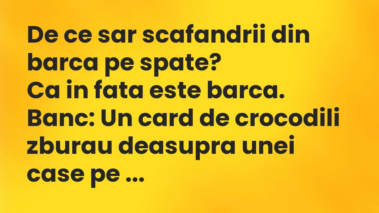 Banc: De ce sar scafandrii din barca pe spate?