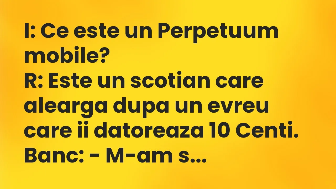 Banc: I: Ce este un Perpetuum mobile?