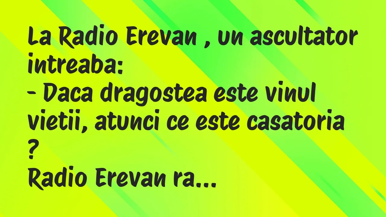 Banc: La Radio Erevan , un ascultator intreaba…