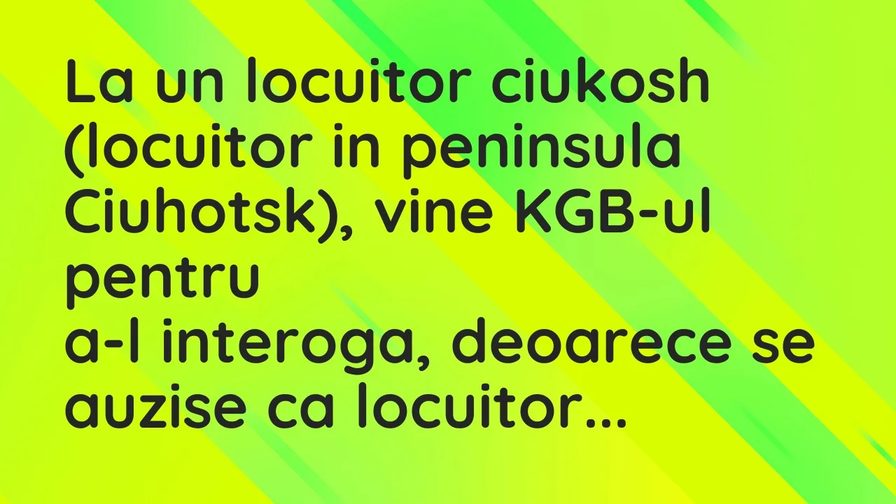 Banc: La un locuitor ciukosh (locuitor in peninsula Ciuhotsk…