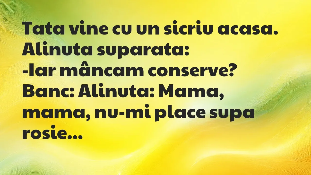 Banc: Tata vine cu un sicriu acasa…