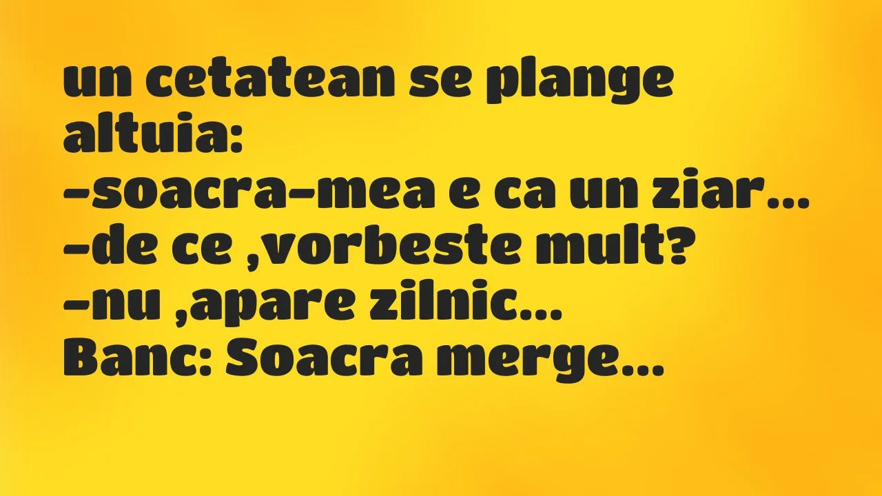 Banc: un cetatean se plange altuia…