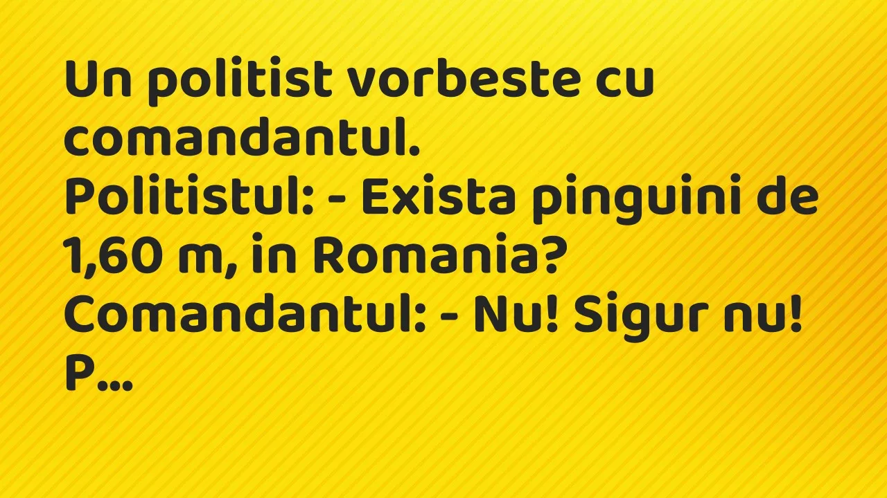 Banc: Un politist vorbeste cu comandantul…