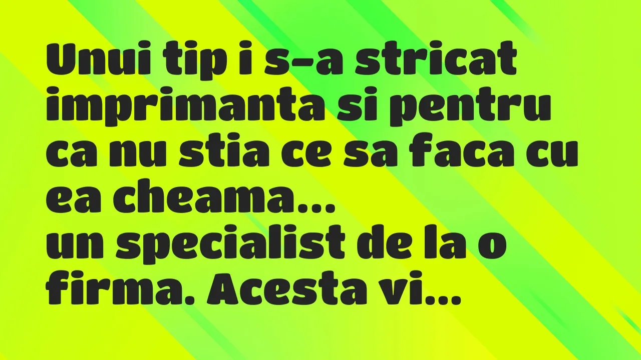 Banc: Unui tip i s-a stricat imprimanta si pentru ca nu stia ce sa faca cu ea…
