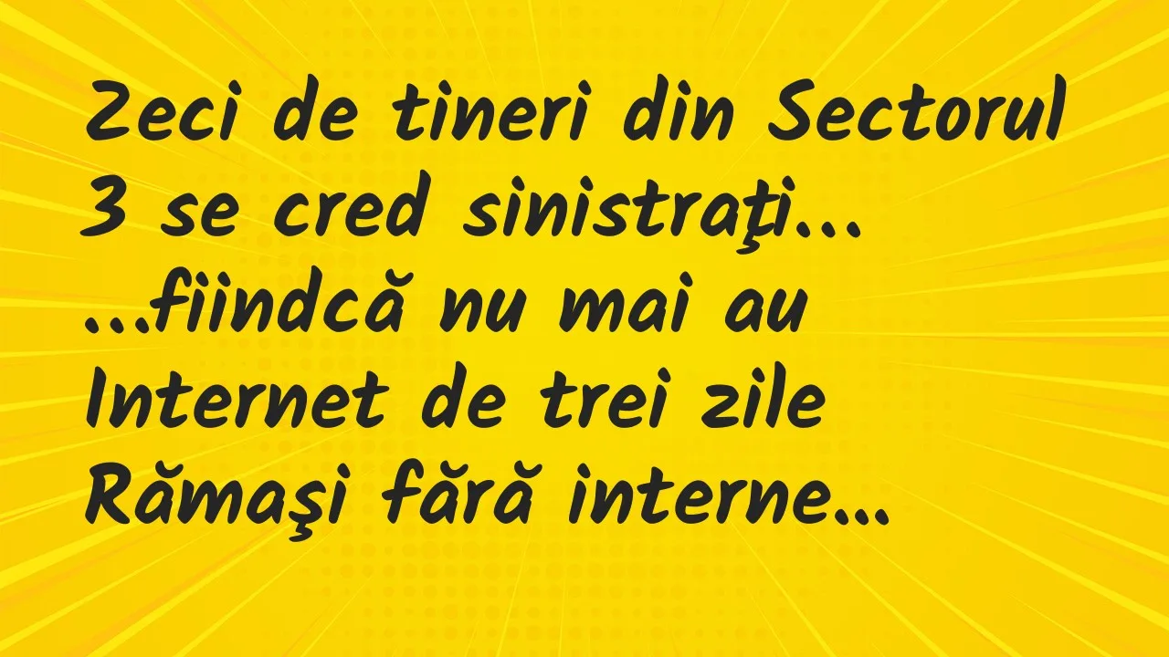 Banc: Zeci de tineri din Sectorul 3 se cred sinistraţi…